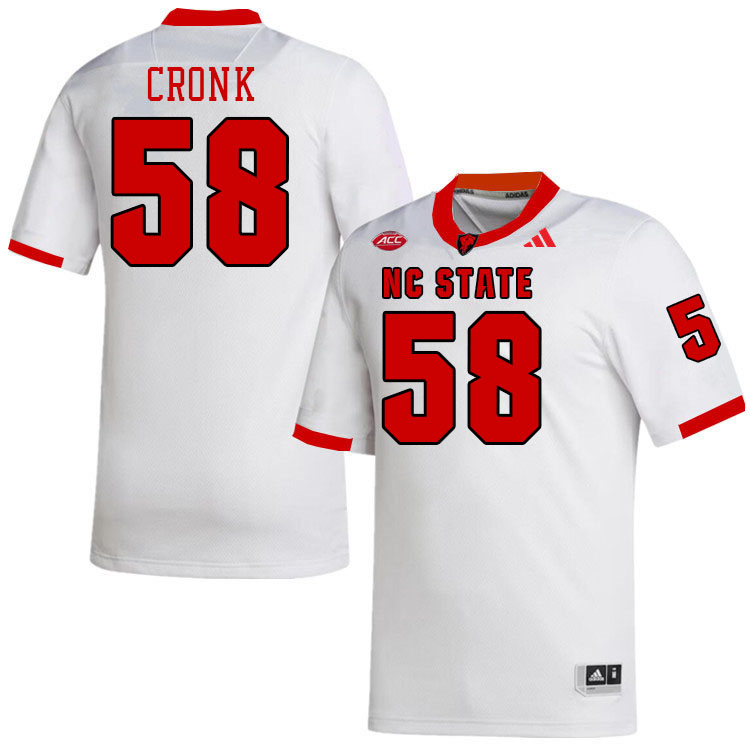 NC State Wolfpack #58 Colby Cronk College Football Jerseys Stitched-White